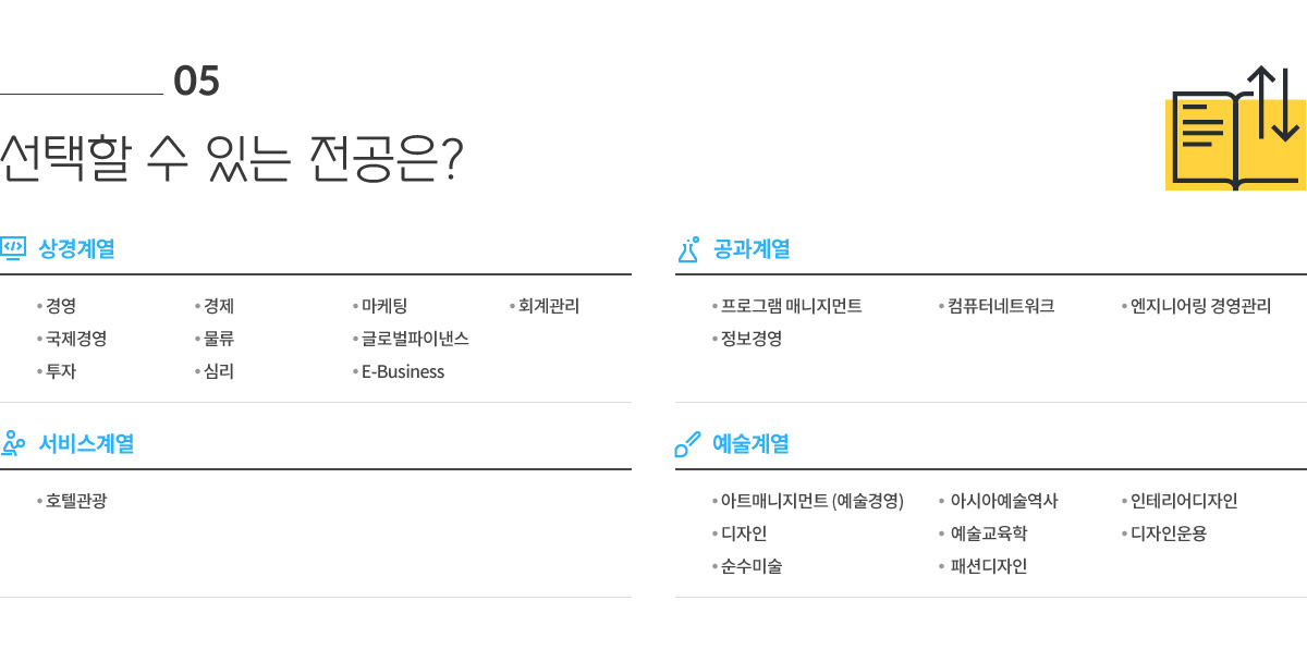 05 선택할 수 있는 전공은?